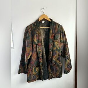 VINTAGE “cream”| made in Canada oversized abstract blazer |